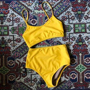Nu Swim Liza top and Basic High Bottom Yolk